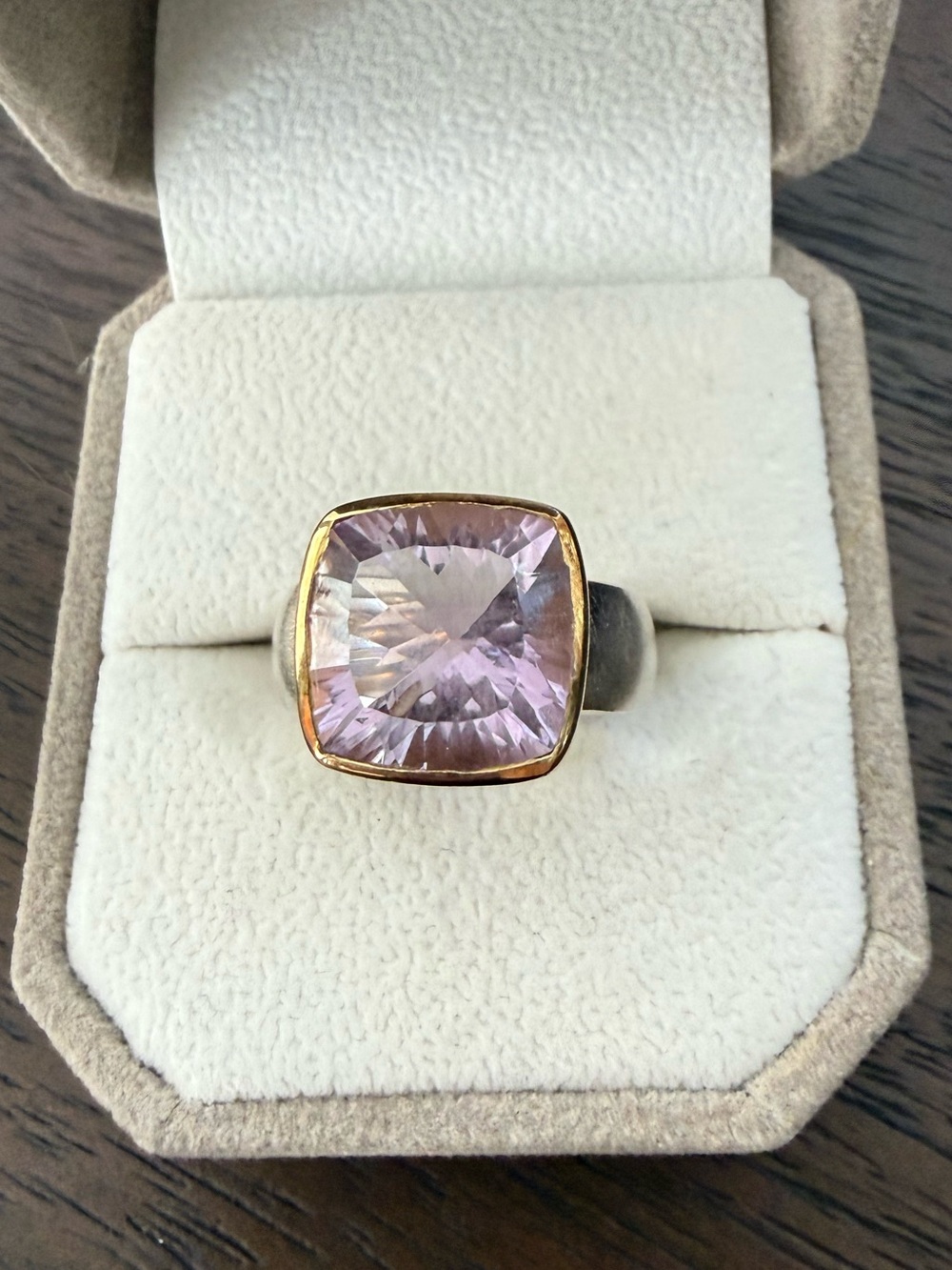 Natural Kunzite solid sterling silver size 7.0 ring - Picture 6 of 10